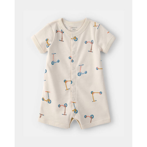 Baby Scooter Short-Sleeve Romper - Cream - Carter's | Carter's