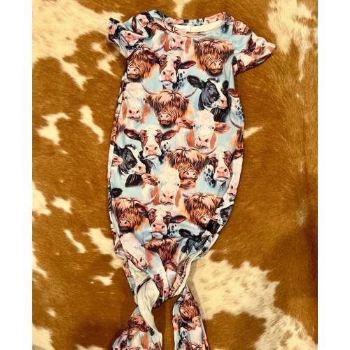 Little newborn sleep sack cows