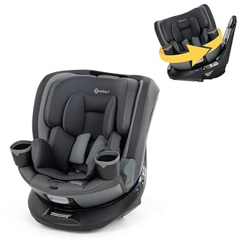 Safety 1st Turn and Go 360 ST Rotating All-in-One Convertible Car Seat, SafetySwivel Technology, SecureTech Installation, 3-in-1 Rear-Facing, Forward-Facing, Booster, 5-100 lbs, Skyline