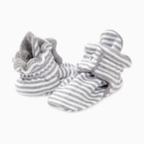 Burt’s Bees Baby Adjustable Baby Booties, 100% Organic Cotton, Easy On and Off Snap Boots, Snug Fit - Baby Essential