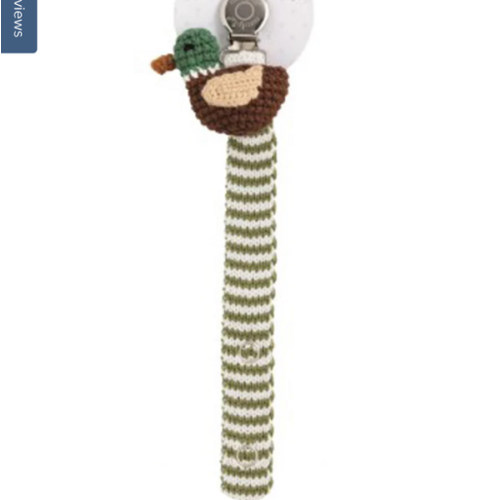 Duck Crochet Paci Clip by Mud Pie