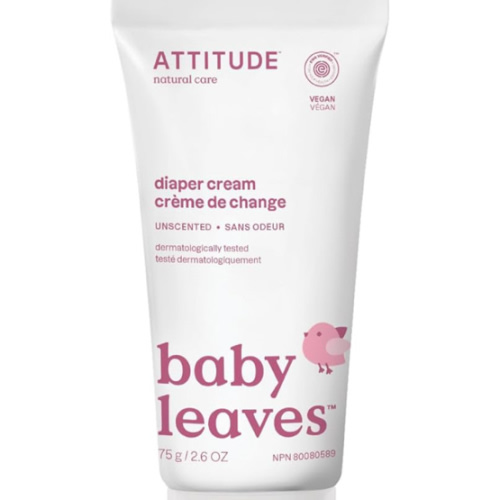 ATTITUDE Baby Diaper Cream, EWG Verified & Zinc Oxide Formula, Unscented & Hypoallergenic, Dermatologist-Tested, Vegan, 75g