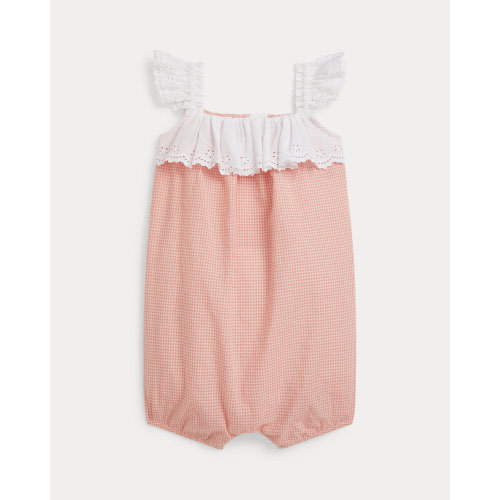 Eyelet Cotton Madras Bubble Shortall
