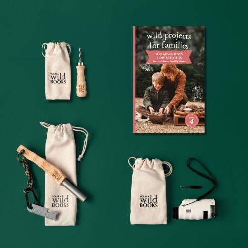 Real Tools Bundle | Includes book, hand drill, whittling knife and fire starter | Your Wild Books