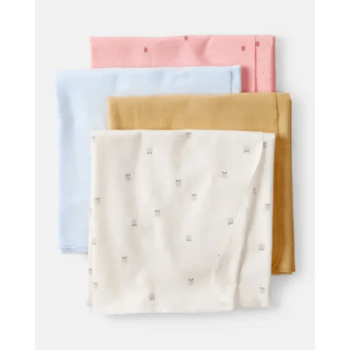 Baby Girl 4-Pack Fruit Print Receiving Blankets | Carter's