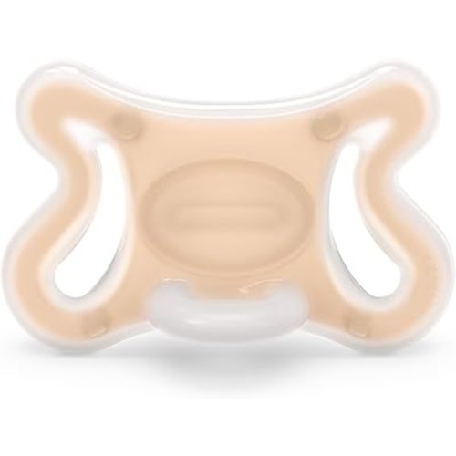 Suavinex Zero Zero Silicone Baby Pacifier w/SX Pro Physiological Pacifier Nipple (0-6M), Fair