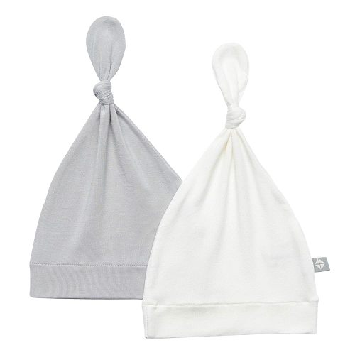 KYTE BABY Bamboo Rayon Baby Beanie Hats Soft Knotted Caps - 2 Pack