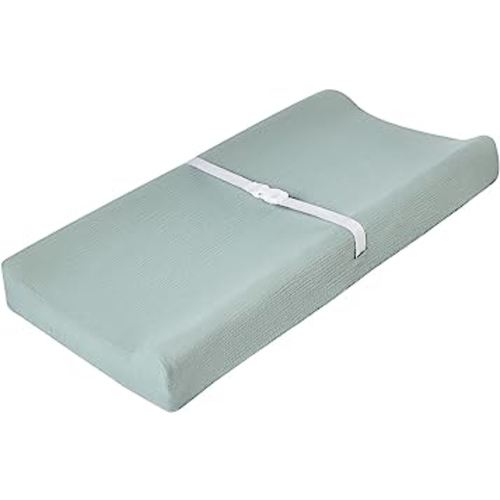 Muslin Changing Pad Cover for Baby Boys Girls, Ultra Soft Breathable Diaper Changing Table Pad Cover, Neutral Fitted Changing Pad Sheets