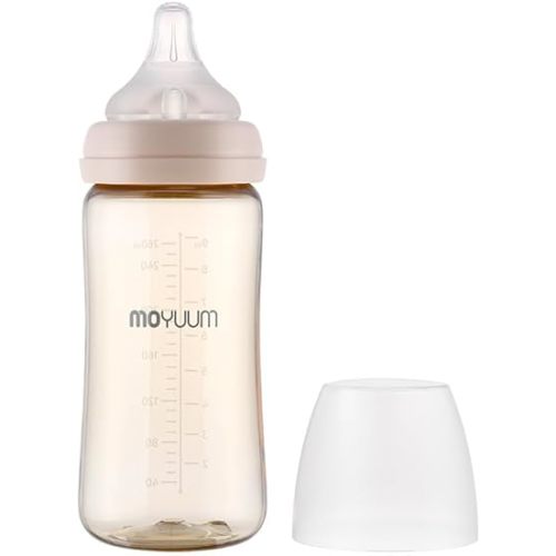 PPSU All in One Feeding Bottle, Stage 2, Medium Flow, 9oz (Beige)
