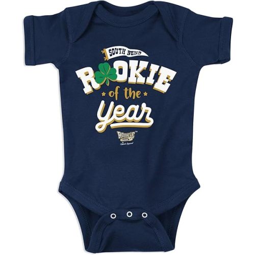 Smack Apparel Rookie of The Year Onesie for Notre Dame College Fans (NB-18M)
