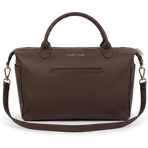 jade vine Vegan Leather Diaper Bag Tote