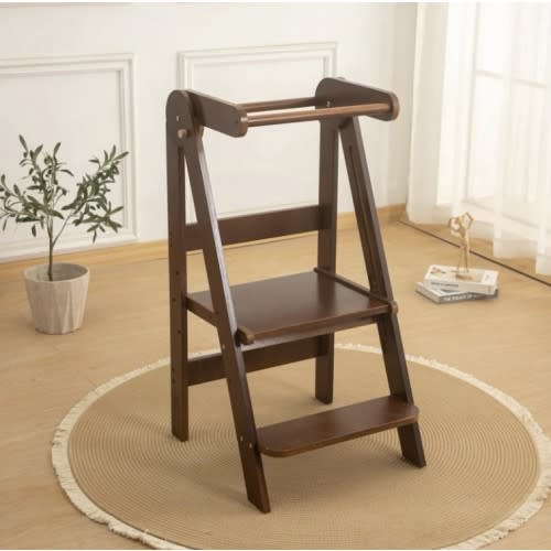 HappyGira Foldable Kitchen Tower - Espresso Elegance