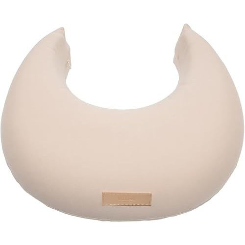 Natural Breastfeeding Pillow, Nursing and Posture Support, Plant Based Cushion with Organic Cotton Removable Cover (Natural)