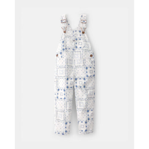 Toddler Girl Bandana Floral Overalls - Blue/Ivory - OshKosh B'gosh | Carter's