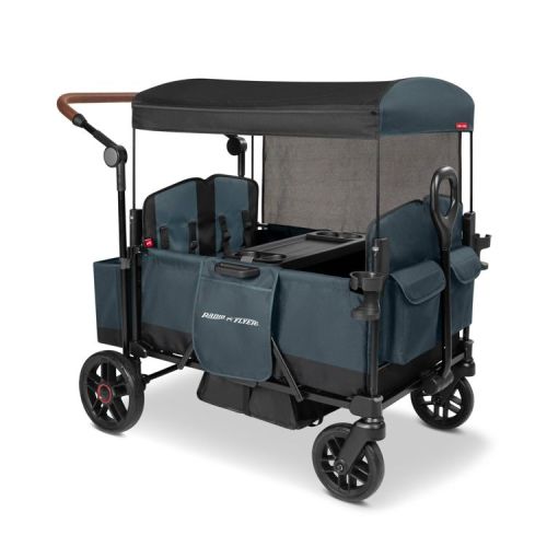 Radio Flyer Pathfinder+ Quad 4 Seat Stroller Wagon - Steel Gray