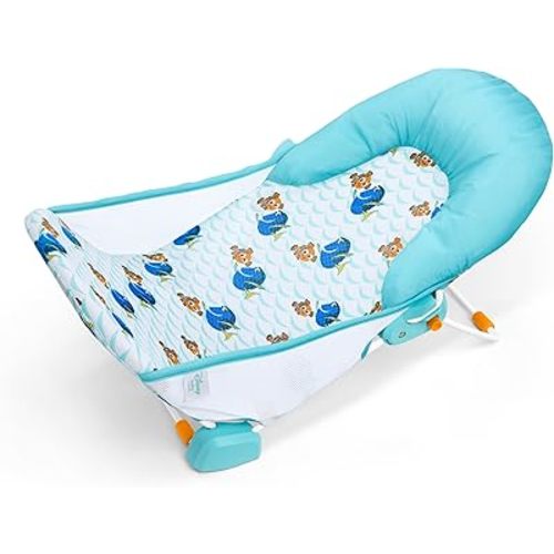 Bright Starts Disney Baby Nemo Foldaway 2-Position Baby Bath Seat, Adjustable Support for Sink or Bathtub, Ages 0-6 Months up to 20 Pounds, Machine-Washable Sling