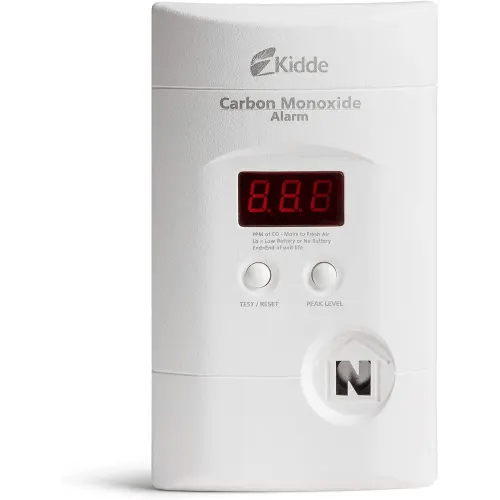 Kidde Carbon Monoxide Detector, Plug In Wall with 9-Volt Battery Backup, Digital LED Display
