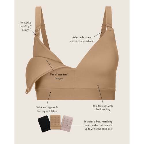 Minimalist Hands-Free Pumping & Nursing Bra | Black - Kindred Bravely