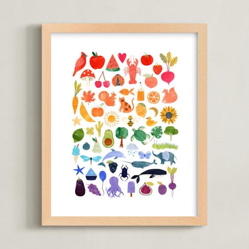 paper rainbow Limited Edition Children's Art Print by Sarah Knight