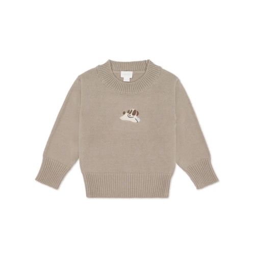 Leon Knit Jumper - Tweed Sasha Puppy – Jamie Kay NZ
