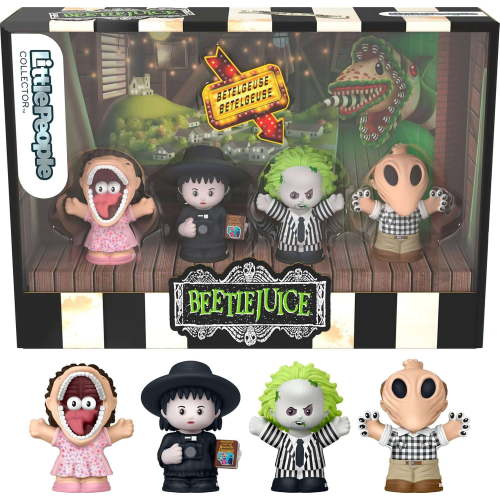 Little People COLLECTOR Beetlejuice Special Edition Set for Movie Fans, 4 Character Figures in a Display Package