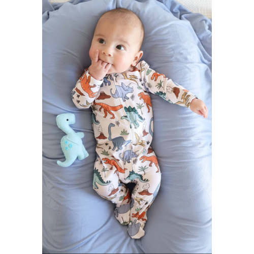 Dino Dude Zipper Footie