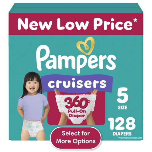 Pampers Cruisers Diapers 360 Size 5, 128 Count (Select for More Options)