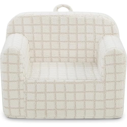 Delta Children Checkered Cozee Chair, Cream