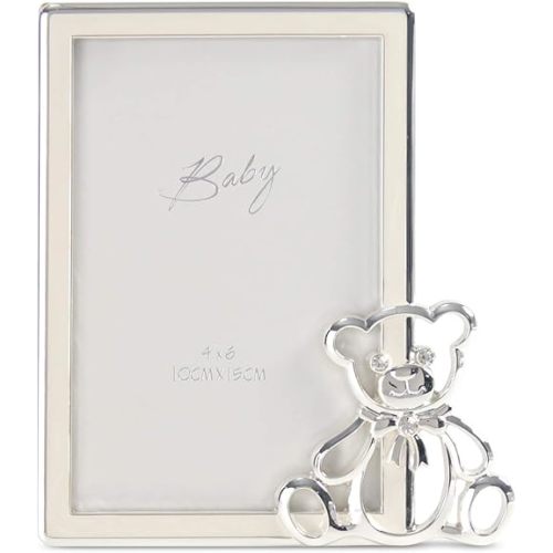 LASODY Teddy Bear Enamel Baby Picture Frame-Baby Birthday Gifts/New Born Baby Gifts