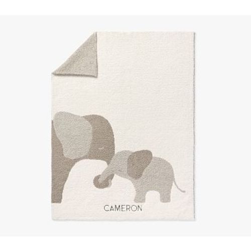 Fuzzy Elephant Baby Blanket , Grey Multi