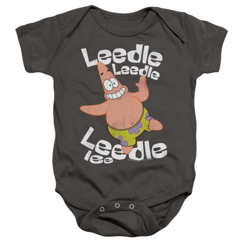 Spongebob Singing Patrick Unisex Infant Snap Suit for Baby (6 Months) Charcoal