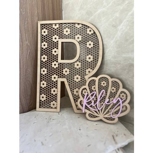 Room letter decor ONLY | modern rattan daisy | daisy girl decor