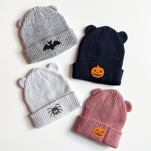 Halloween Baby Beanie Personalised Cute Spooky Season Embroidered Hat