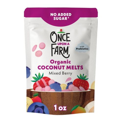 Once Upon a Farm Organic Dairy-Free Coconut Melts Mixed Berry Baby Food - 1oz: Age 7 Months & Up, 2nd Stage, Ready to Eat