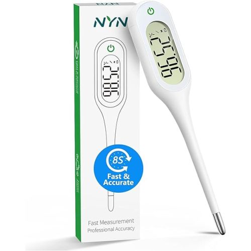 8 Second Thermometer for Adults & Kids, Accurate & Safe Baby Thermometer with Fever Alarm and Memory Recall, Oral, Rectal or Underarm Use