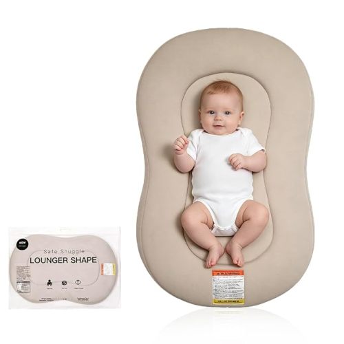 Baby Lounger Curve for Newborn 0-12 Months, Infant Snuggle Lounger Support | Baby Lounger Curve & Snuggle Lounger for Newborn 0-12 Months, Machine Washable Cover, Travel Bag, Baby Gift