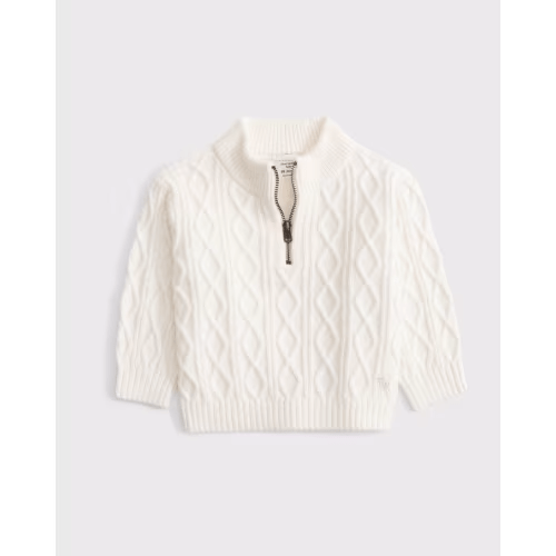baby cable quarter-zip sweater