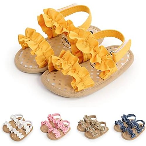 Infant Baby Girls Boys Summer Sandals Premium Unisex Non Slip Rubber Soft Sole Breathable Toddler First Walker Outdoor Beach Shoes