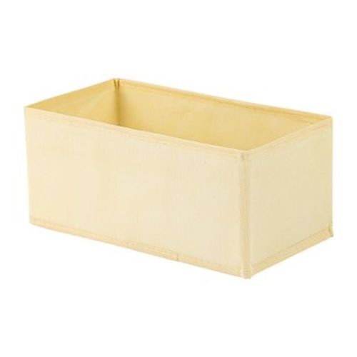 REGALWOVEN Linen Fabric Collapsible Lightweight Open Storage Bins 1 Pc Beige 11*5.5*4.7in