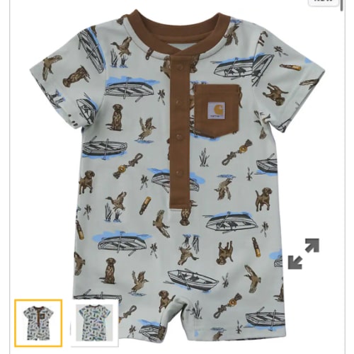 Boys' Short Sleeve Outdoor Romper