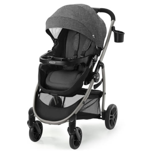 Graco Redmond Modes Pramette Stroller, 3-in-1 Convertible: Car Seat Carrier, Infant Pramette to Toddler Stroller with Reversible Seat and One-hand Fold