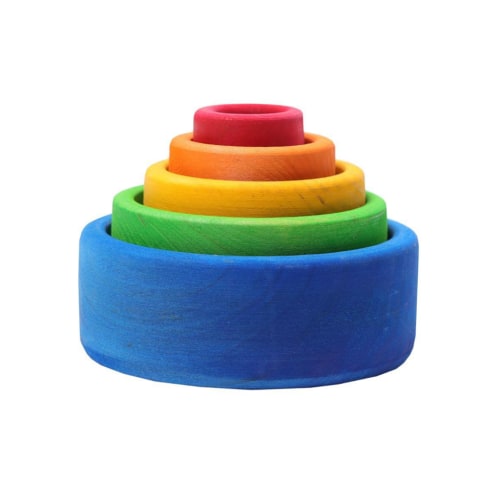 Grimm's Stacking Bowls - Blue