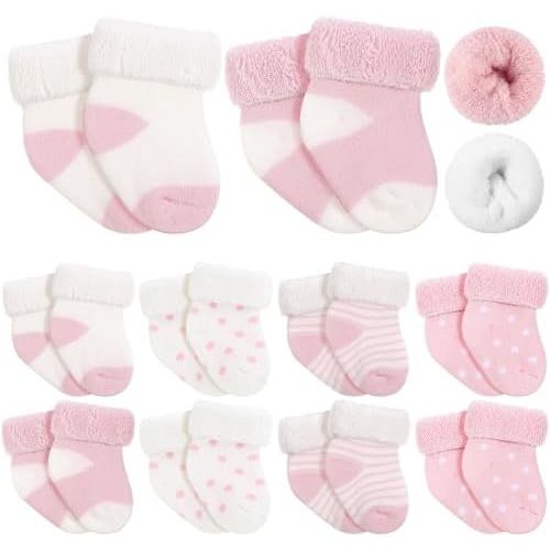 Twistover 10 Pairs Preemie Cotton Turn Cuff Socks