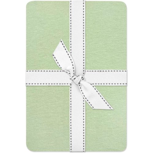 Butterblu Frankie Fitted Crib Sheet 100% Organic Cotton for Baby & Toddler Mattress, Breathable for Boys & Girls, Sage, One Size