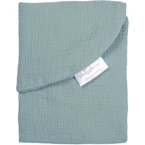 snuggle me® Baby Lounger Muslin Curve Cover - Organic Cotton Fabric - Slate