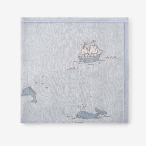 Sea Creature Cotton Knit Blanket – Elegant Baby