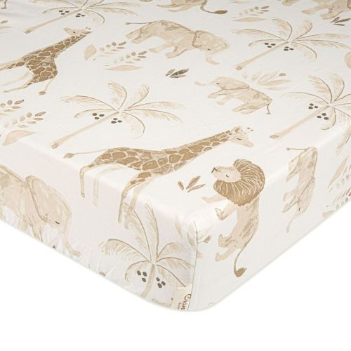 Crane Baby Kendi Fitted Crib Sheet - Safari Animal
