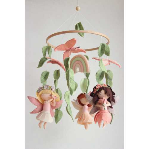 Fairy baby mobile, fairy garden mobile, fairy nursery decor