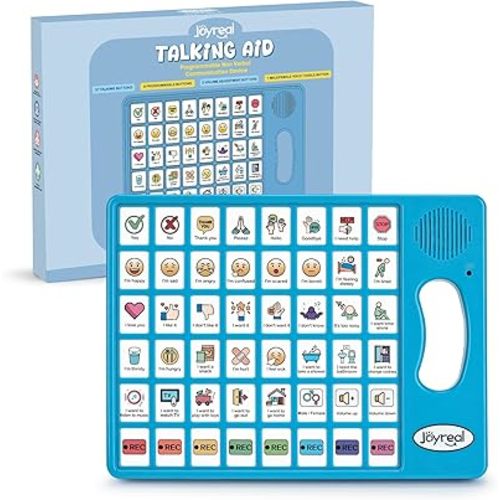 Joyreal AAC Device for Autism, Non Verbal Communication Tools for Speech Therapy & Stroke Rehab. Communication Tablet, Autism Talking Aids with 8 Programmable Buttons & Adjustable Volume