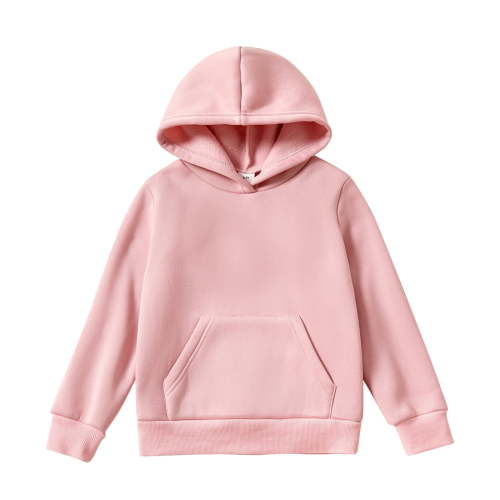 PatPat Kid Boys Girls Hoodies Pullover Fleece Solid Color Sweatshirt with Pocket Top Size 4-14